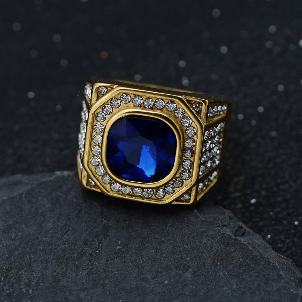S925 sølvring ny full diamant tredimensjonal farge diamant perle personlig ring for menn