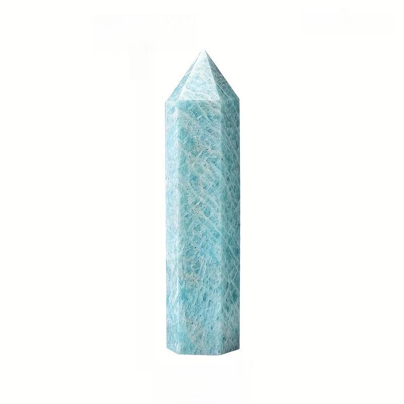 Natural Amazonite Tianhe Stone Prism Home Decor, Polished Single Point Raw Stone In Stock 4-5 cm