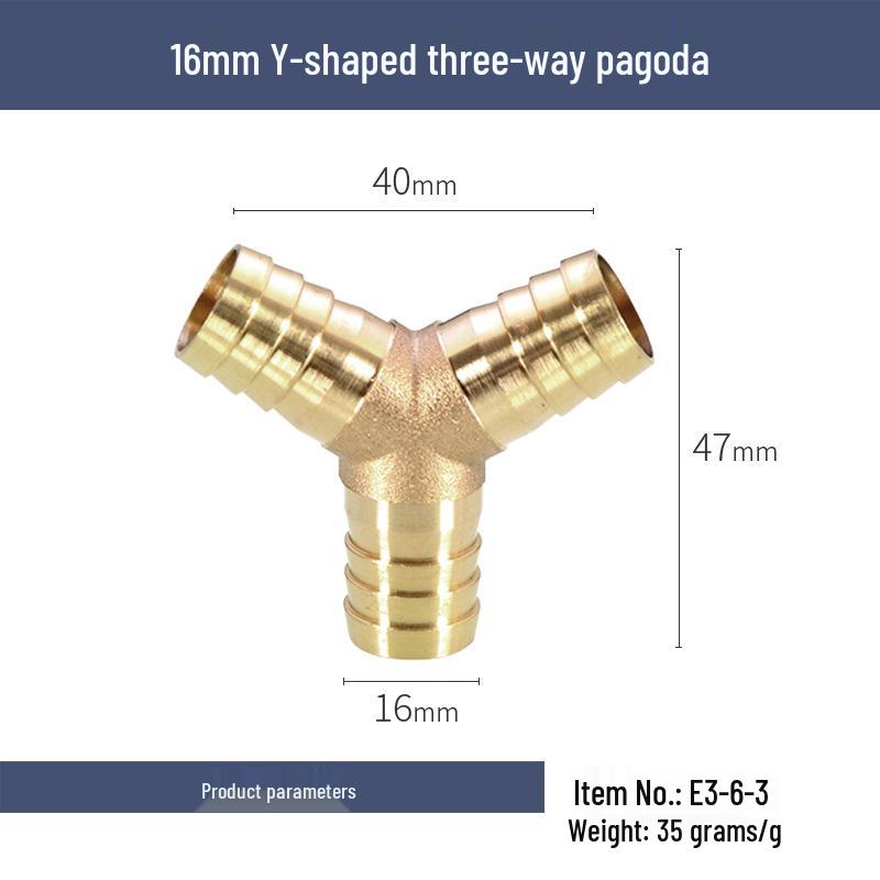 Copper Y-Type Reducing Tee Connector for Soft Water, Oil, and Air Pipes (Sizes 4, 6, 8, 10, 12)