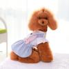 With Bow-knot Dog Round Neck Dress Pullover Design Pet Pleated Skirt Dog Dress  Spring/Summer