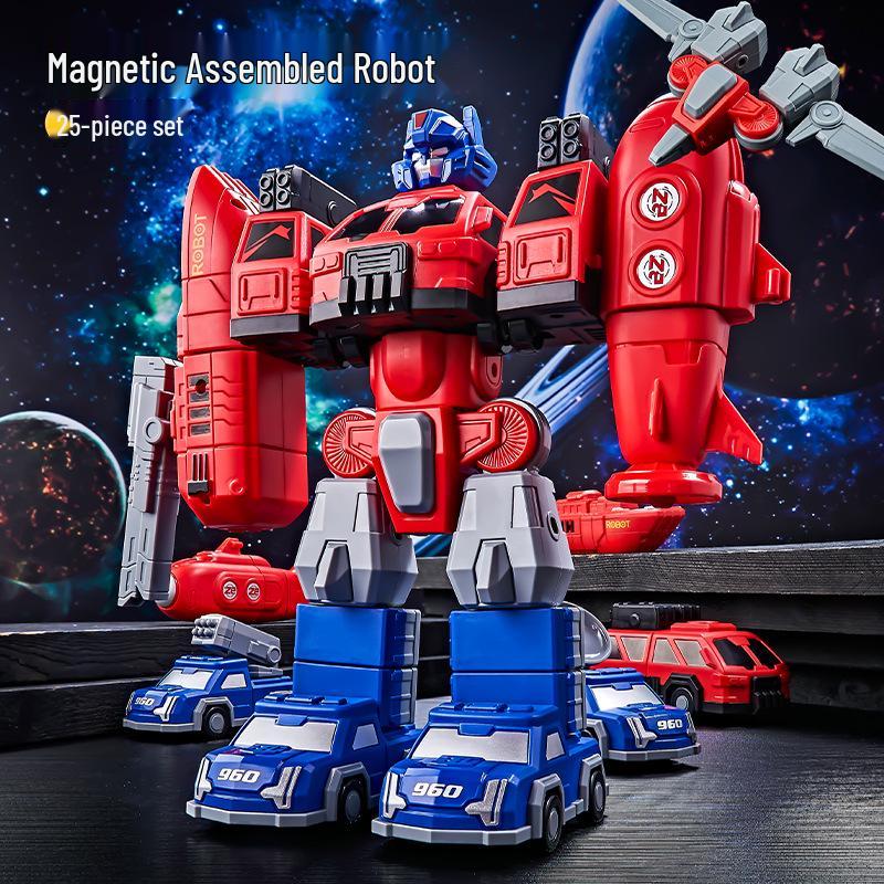 

Kids Magnetic Building Set: Transforming Tank Robot & Educational Toy