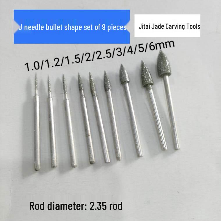 Diamond Jade Carving Tool Set: Polishing & Grinding Needles for Stone