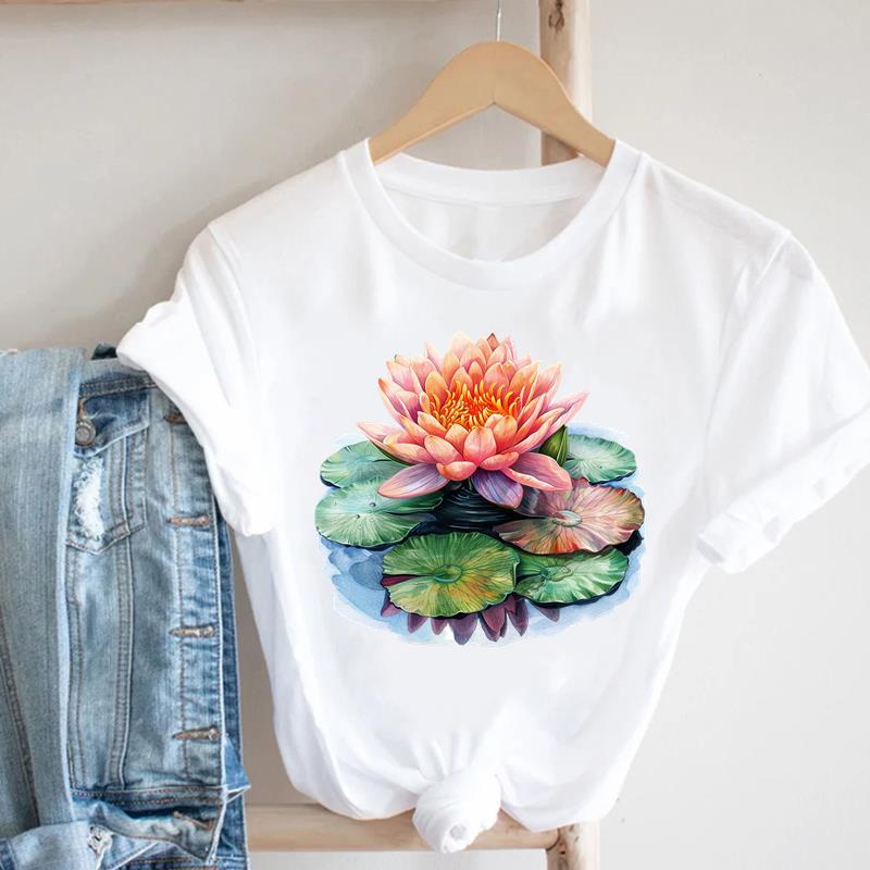 (Asian Size) Clothing Casual Women Tee Top Short Sleeve T Shirt Fashion Print Lady Female Graphic T-shirts