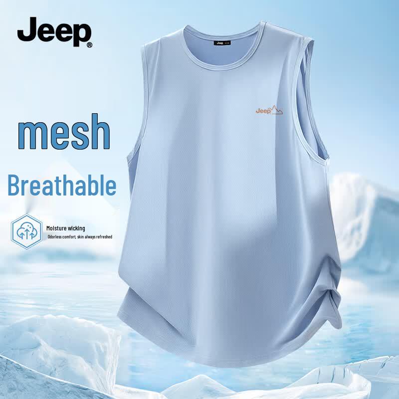 JEEP Men s Lightweight Breathable Mesh Round Neck T-Shirt 3XL