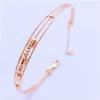 Rose Gold-Plated Purple Gold Jewelry European Fashion Simple And Smart Three-Layer Bracelet