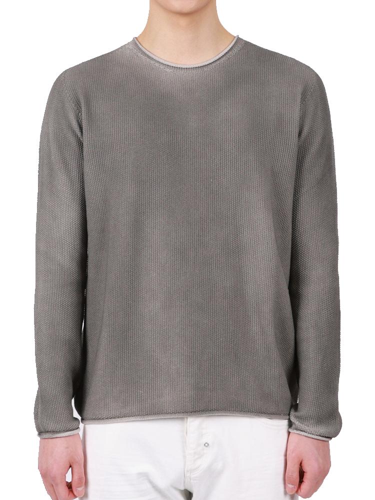 Icaruk Semi-Overfit Khaki Washed Long Sleeve Knit Tee Nit115 Reference/M(100)
