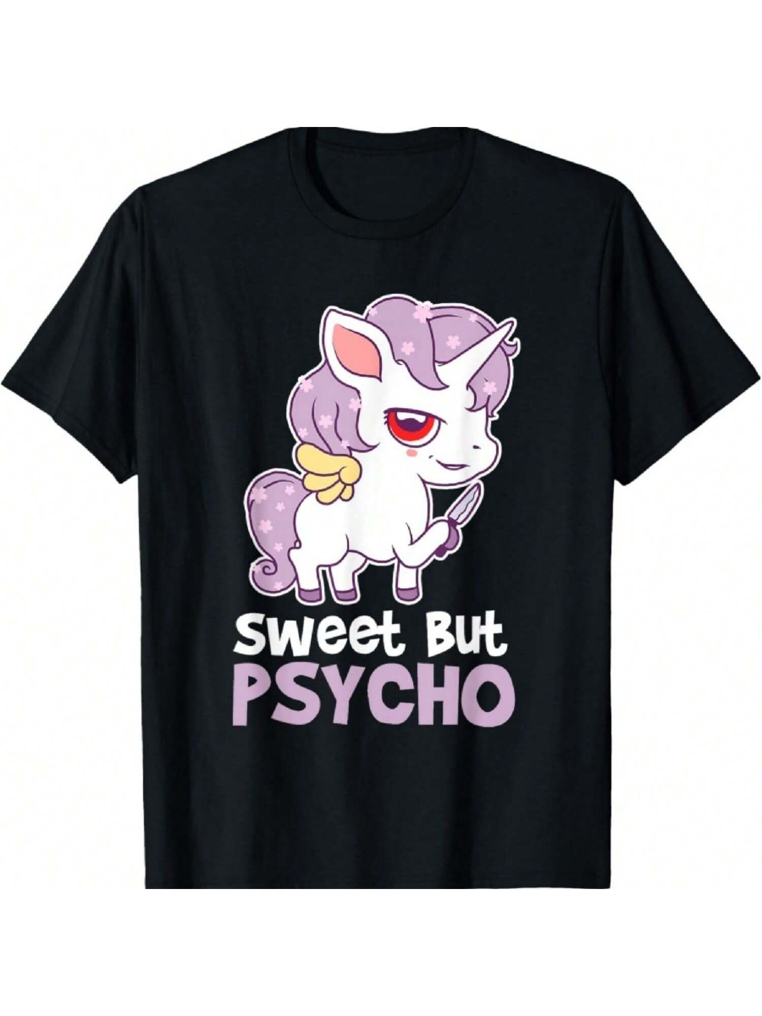 Sweet But Psycho For A Crazy Unicorn Person Gift T-Shirt1 S разноцветный