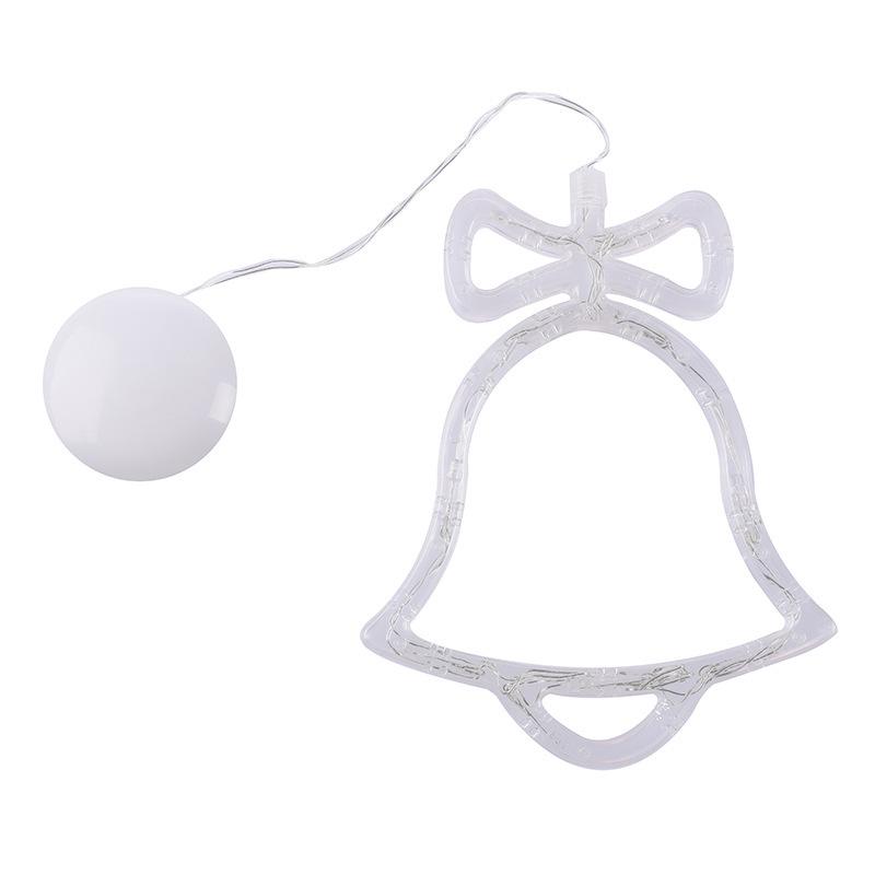 LED Christmas Window Suction Cup String Lights with Tree, Santa, Snowman, and Stars
