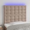 VidaXL Tête de Lit à LED Meuble de Chambre à Coucher Accessoire de Lit Simple Tête de Cadre de Lit Intérieur Cappuccino 3122513