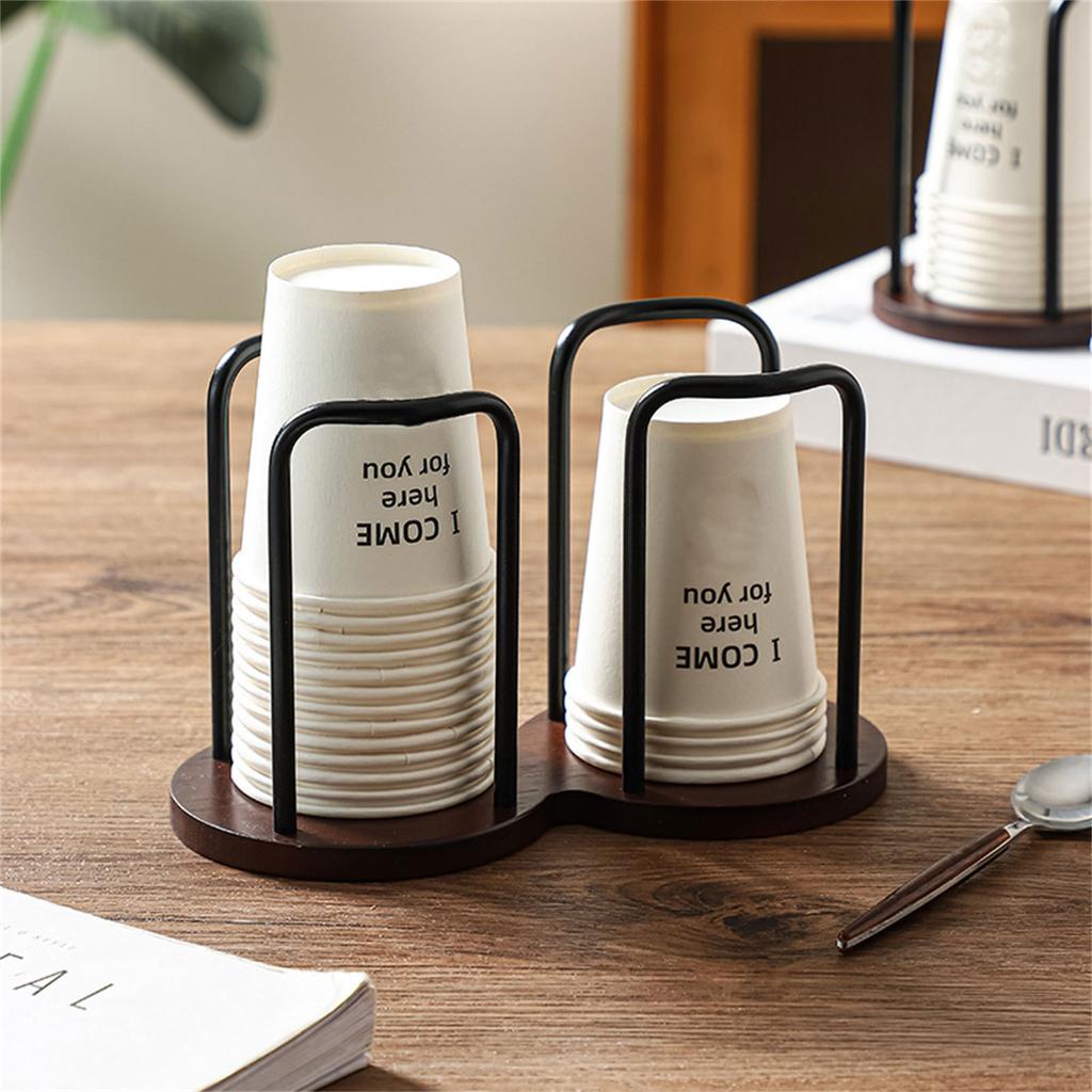 Disposable Water Cup Stand Organizer for Efficient Countertop Management Coffee Mug Holder for Homemakers and Students