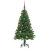 Artificial Christmas Tree with 150 LEDs and Stand Green 150 Cm