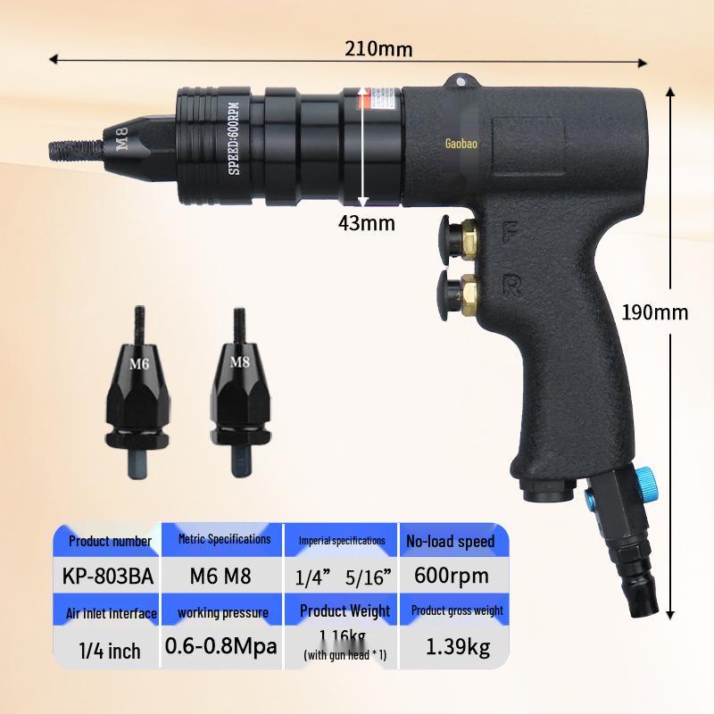 Gaobao UK Spec Metric Pneumatic Rivet Nut Gun