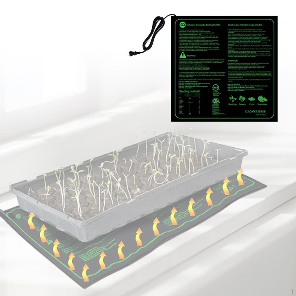 Seedling Heat Mat Plant Heater Multipurpose Hydroponic Heating Pad Plants Nursery Warm for Seed