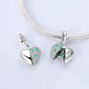 Copper Original Four-Leaf Clover Seven-Spotted Ladybug U-Shaped Horseshoe Pendant Beads Fit Bracelet Women Diy Fine Gift