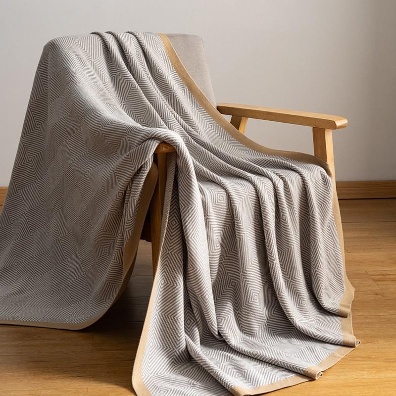 Acrylic Knit Sofa Throw Blanket Cotton Top Layer Nordic Geometric Lightweight Luxury Nap