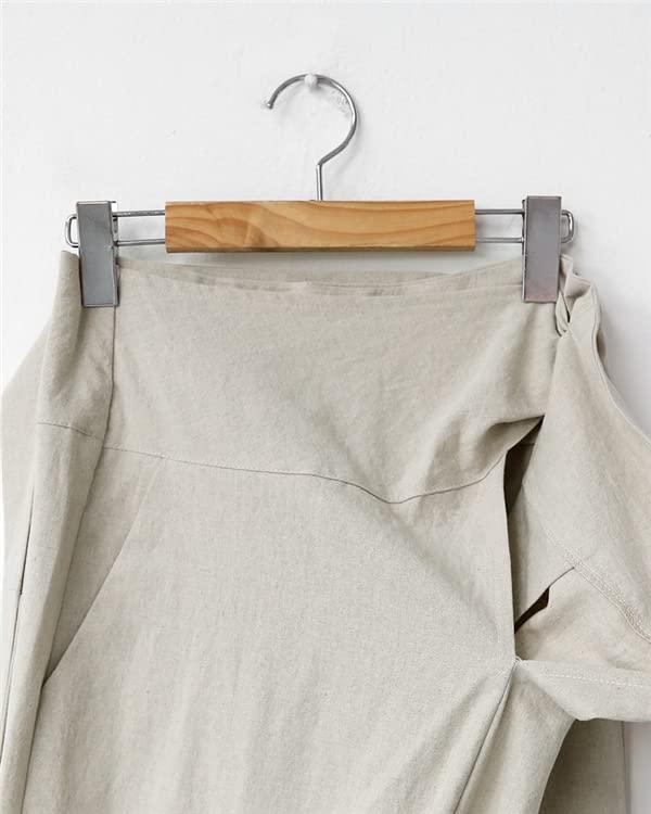 Casual Office Wide Leg Pants Army [JINJUDUO] Women's Pants, Lace-up, Plain, Casual, (L, Green)