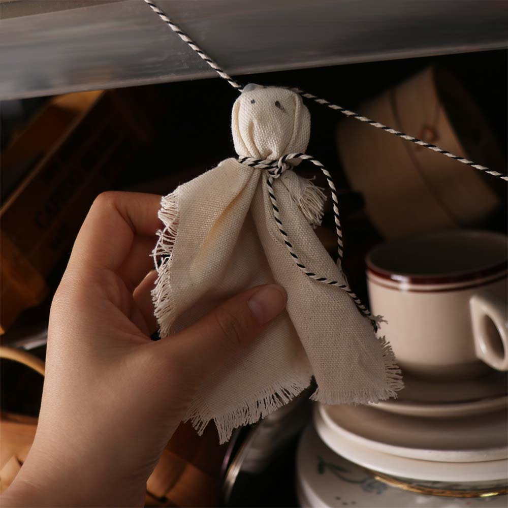 Pumpkin Halloween Decorations Banner Bat Halloween Flag Pulling Linen Ghosts Banner  Festival