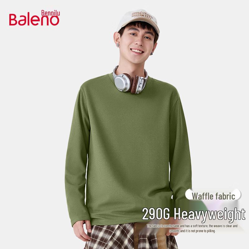 Baleno Men's Waffle Knit Long Sleeve T-Shirt