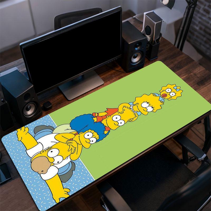 Simpsons Mouse Pad, Large Gaming Desk Mat, Non-slip XXL Mousepad for Laptop & Tablet, Mini PC Playmat with Stitched Edges
