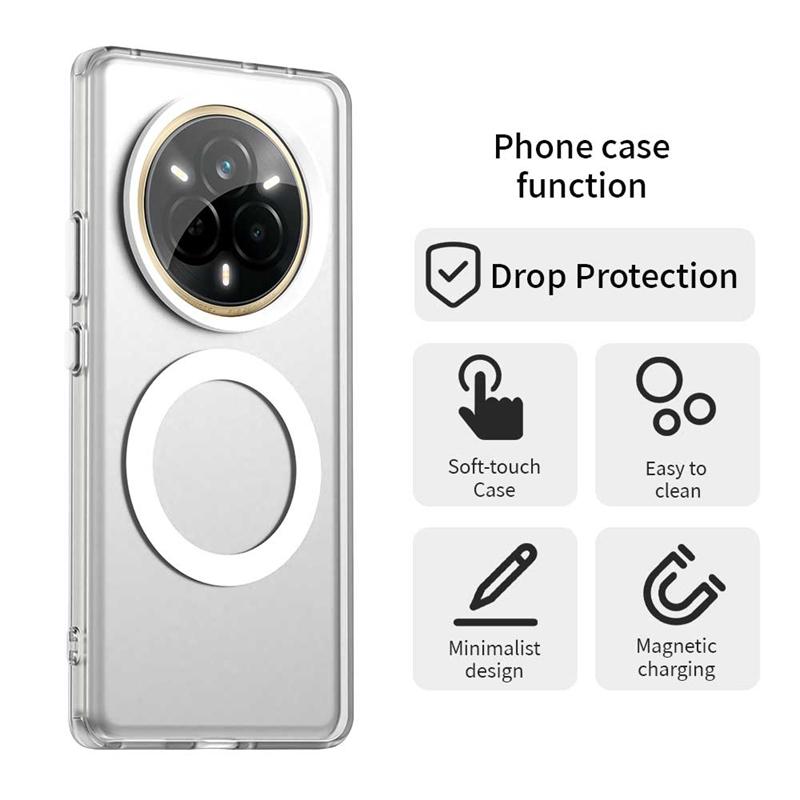 For Realme 14 Pro Plus Deksel OPPO Realme 14 Pro Plus Capas Bumper Trådløs Lading Magnetisk Matt Funda Realme 14 Pro Plus