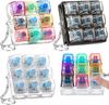 4/9 Keys LED Light Up Keychain Keyboard Clickable Button Fidget Stress Anxiety Relief tool Portable Office Decor Birthday Gift