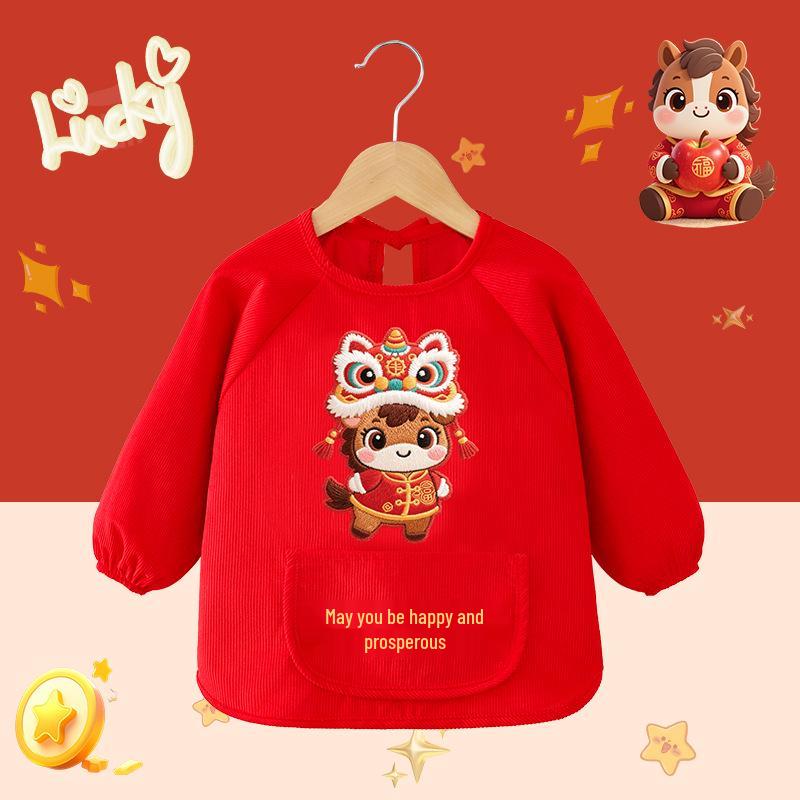 Wasserdichte Neujahrs-Oberbekleidung für Säuglinge: Stilvolle Herbst-Winter-Langarm-Esskleidung für Jungen & Mädchen