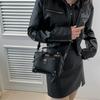 Y2k Korean Women Harajuku Vintage Gothic Black Hand Bag Female Aesthetic Elegant Punk Wallet Purse Handbags Shoulder Trend Bags