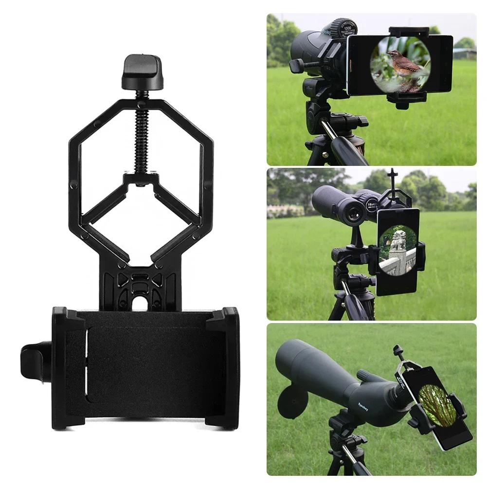 Adjustable Plastic Cellphone Adapter Mount Microscope Spotting Scope Telescope Clip Bracket Phone Stand Holder