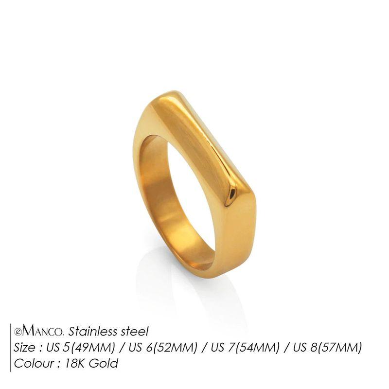 Emanco European and American Ins-Style Internet Celebrity New Stainless Steel Ring, Fashionable Niche Design, Versatile Open Ring, Direct Sales