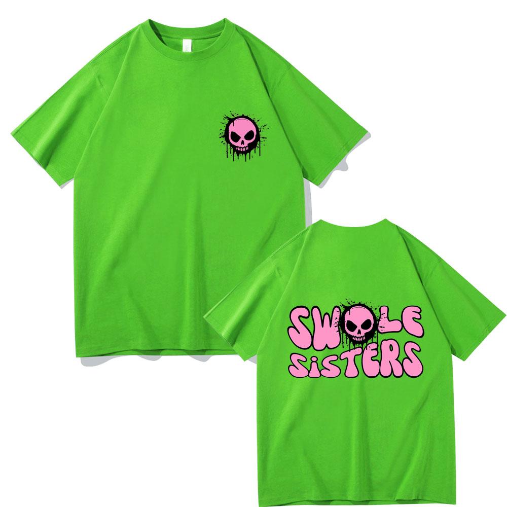 

Swole Sisters Gym Pump Cover Print Tshirt Funny Skeleton Graphic T Shirts Men Women Fashion Casual Oversized Short Sleeve Tees 4XL