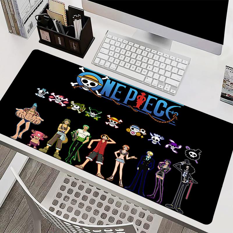 Large Mouse Pad OOne PPiece Luffy Notebook Desk Mat Gaming Keyboard Pad Designed Specifically Black And White Anime Mousepad