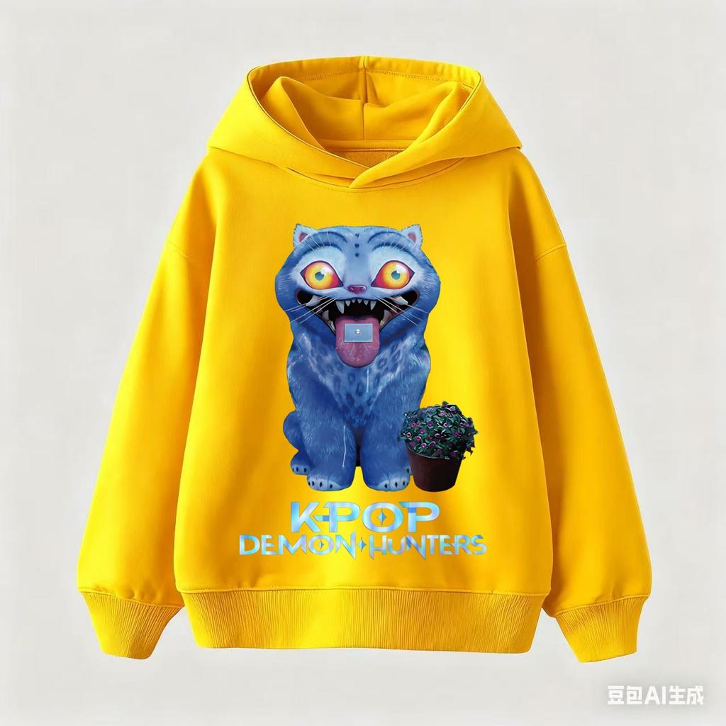 KPop Demon Hunters Hoodies For Kid's Autumn Winter Hoodie Fashion Movie Hoody For Adult Kids Mother-to-be Top