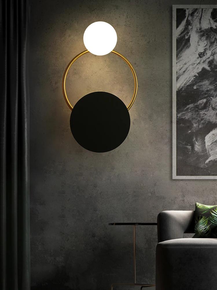 Nordic Led Wall Lamp Postmodern Iron Wall Lamps For Living Room Bedroom Stairs Loft Decor Bedside Wall Light Bathroom Fixtures