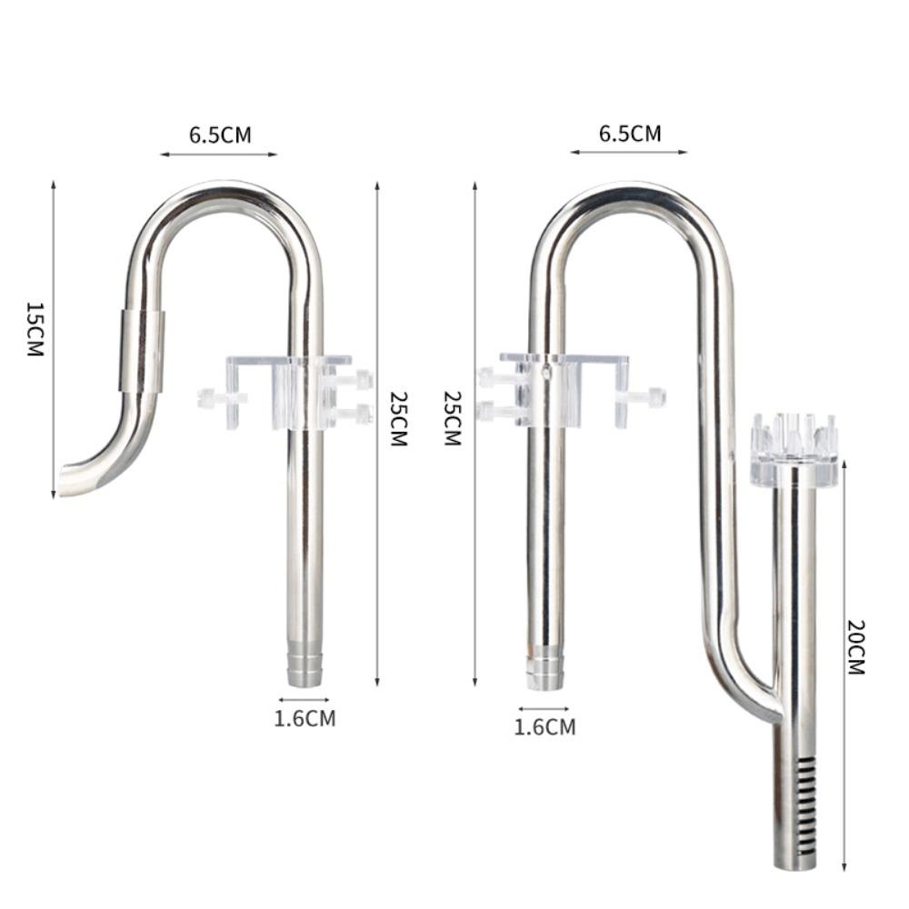 12/16mm Inflow Outflow  Pipe 360 Degree Rotation Stainless Steel Extension Tube  Aquarium