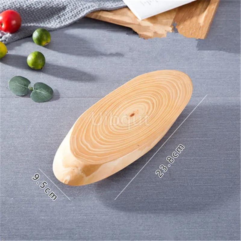 Oval Zarte Sushi-Schale Sushi-Platte Gericht Sashimi-Gericht Haus Restaurant Holz-Sushi-Boot Bambus-Werkzeug Platte japanische Küche