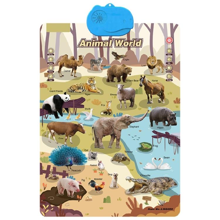 Educational Talking Wall Chart for Kids Interactive Learning Tool for Toddler Preschool Sounding Cogntion Skill Poster