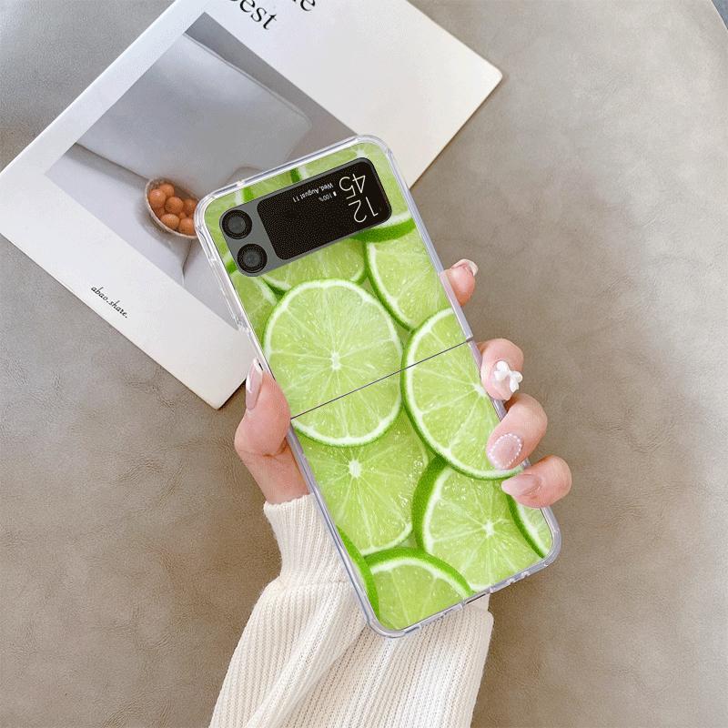 

Літня Свіжа Стильна Лимонна Фруктова Мила Прозора Чохол для Телефону для Samsung Galaxy Z Flip 7 Flip 6 4 3 5G Складаний Чохол для Z Flip7 Flip5 Galaxy Z Flip6
