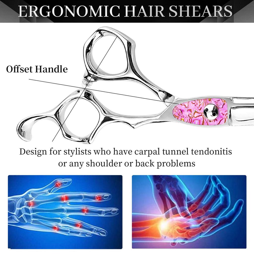 6.0-Inch Napsen Hairdressing Barber Scissors - Straight & Thinning Shears