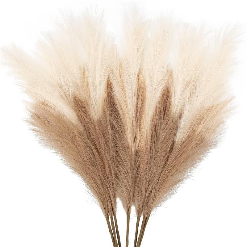 10PCS/Set Home Decor Fluffy Pampas Grass 55CM DIY Boho Decor Flower Flower Arrangement Artificial Plants