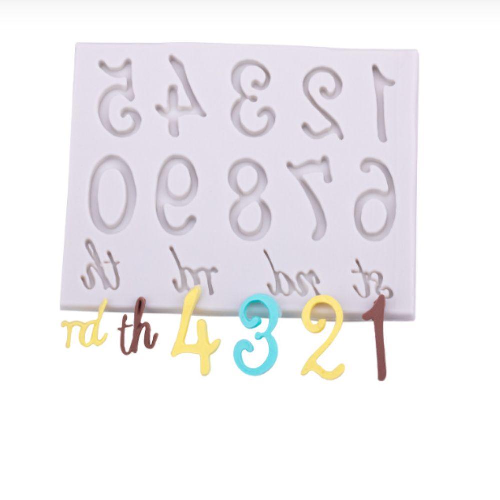Silicone Number Letter Mold Letter Shape Clay Epoxy Resin Mold Fondant Baking Mold  Cake Decoration