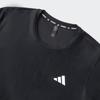 Adidas Own The Run Logo Quick-Dry Running Striped Short Sleeve Breathable T-Shirt Men Tops Black JY8583