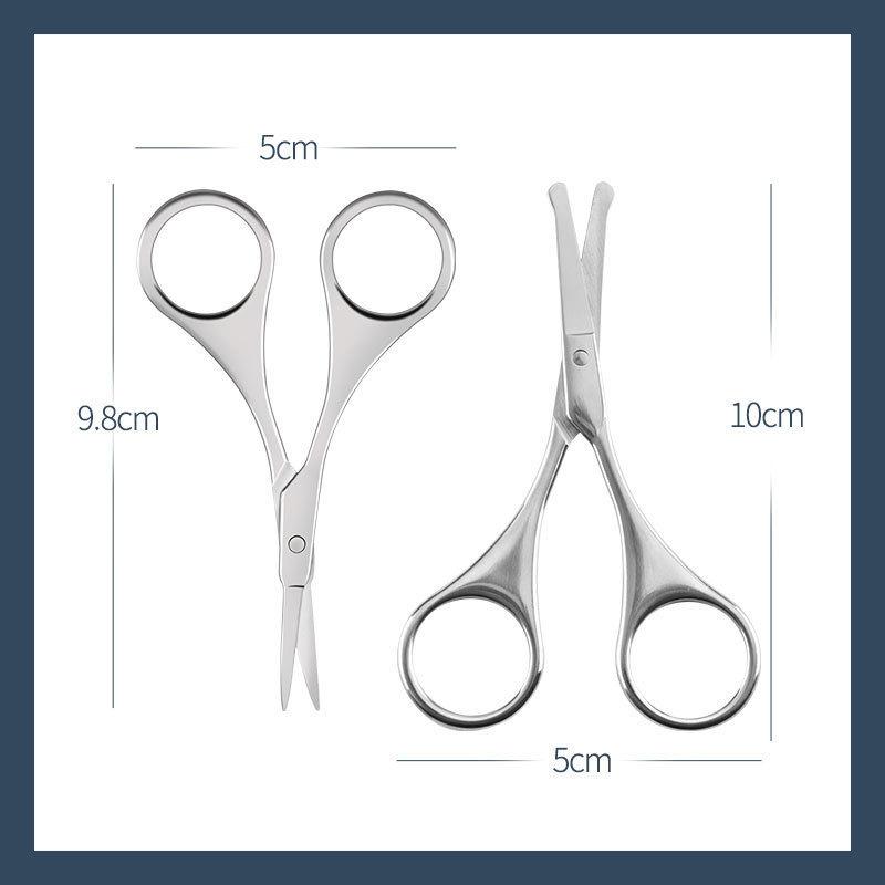 Small Eyebrow Beauty Scissors Trimmer Pointed Stainless Steel False Eyelashes Makeup Round Head Nose Hair Scissors