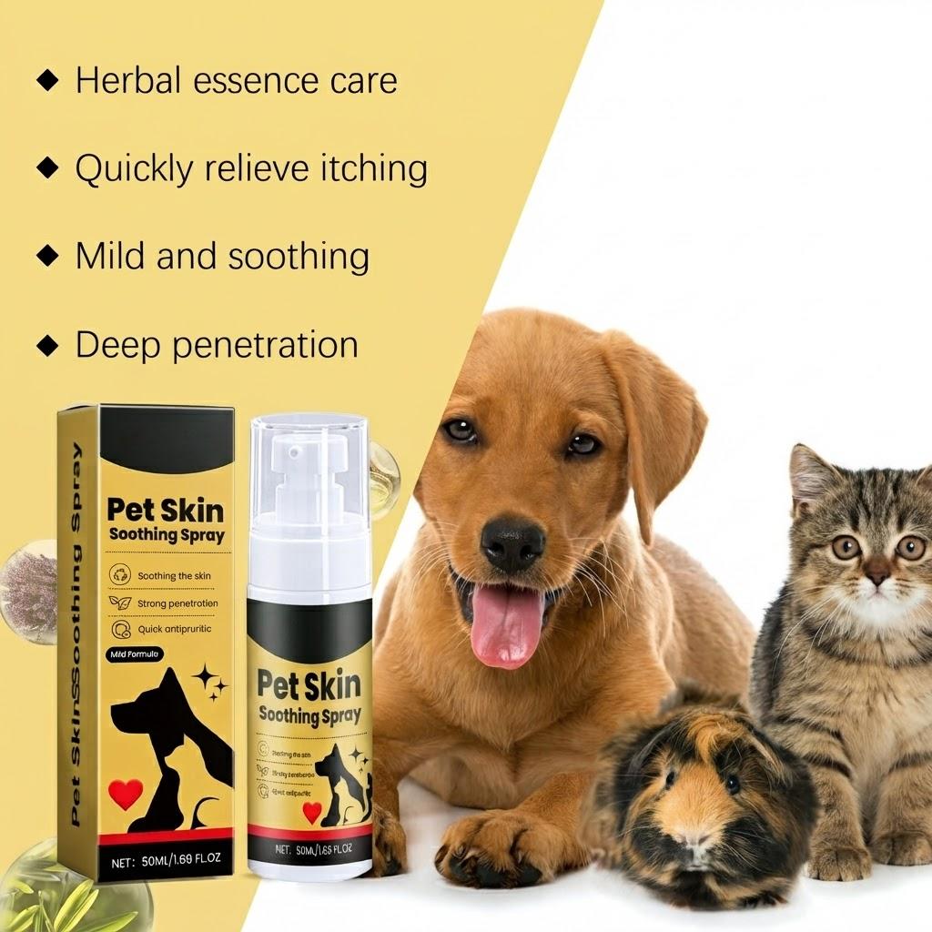 Pet Skin Care Spray - Mild Ingredients Alleviate Pet Skin Discomfort, External Care Spray