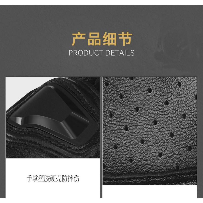 Half-Finger Motorcycle Gloves Men Women Leather Riding With Touchscreen Anti-Slip Impact Protection