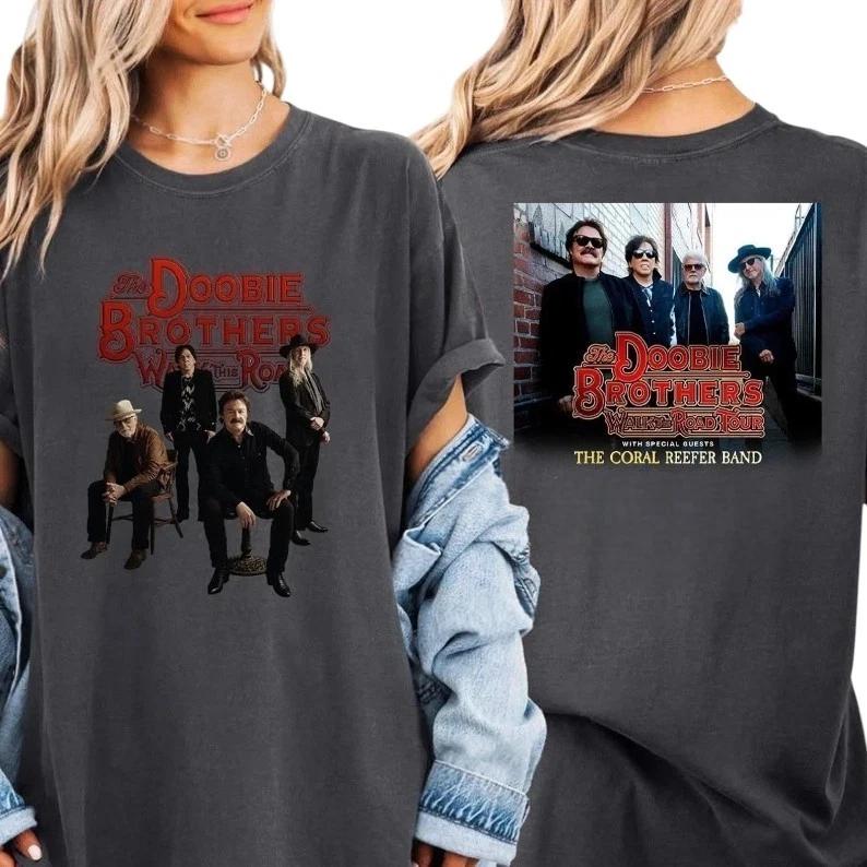 Walk The Road 2026 Tour Dates Graphic T-Shirt Gray Classic Rock Concert Tee S