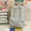 Student Schoolbag Women's Lightweight Water-repellent Plaid Backpack Travel Backpack
