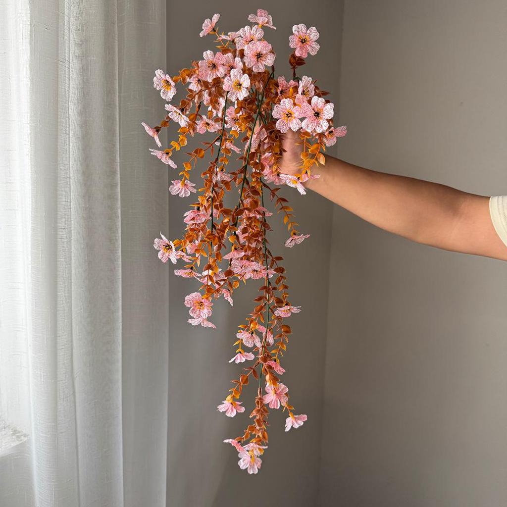 Violet Hanging Vine Artificial Flower for Autumn Decor