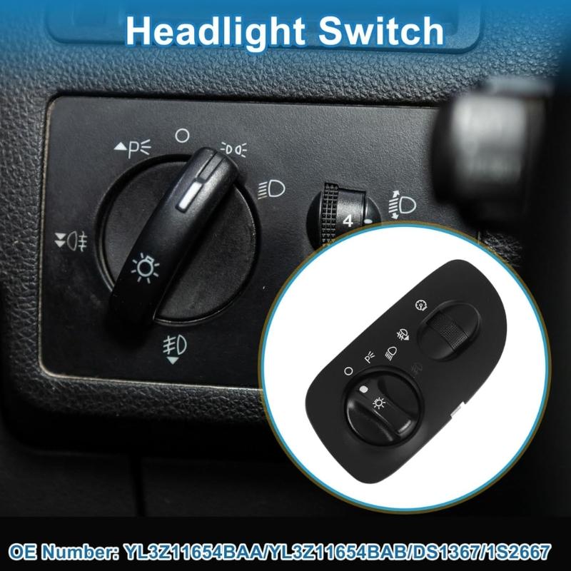 Fog Light Headlamp Switches YL3Z11654BAA YL3Z11654BAB SW5556 HL7029 LS581 89056984 Ergonomic Design Easy Installation