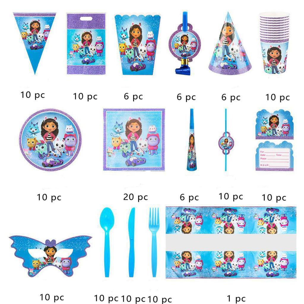 Birthday Venue Decoration: Children's Disposable Paper Plates, Tablecloths, Tableware