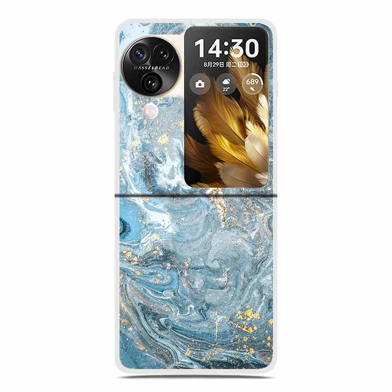 For Oppo Find N3 Flip 5G Cases Clear 6.8" Marble Hard TPU Back Cover For Oppo Find N 3 Flip Phone Cases Coque Fundas Bumper Etui